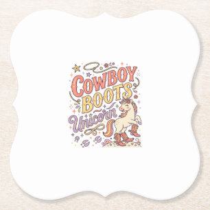 Porta-copo De Papel Botas de Cowboy Unicórnio Caprichosas Desi Zazzle