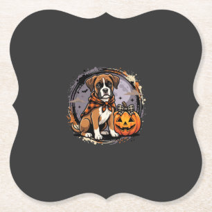 Porta-copo De Papel Boxer Dog Halloween Abóbora Sublimação