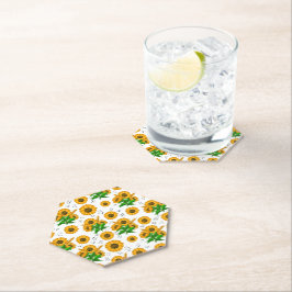 Porta-copo De Papel Branco de Colheita de ouros