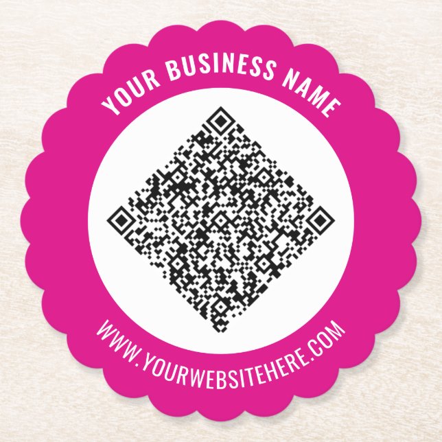 Porta-copo De Papel Branded Promotional QR Code Paper Coasters Example (Frente)