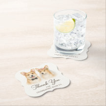 Bride And Groom Corgi Wedding Thank You Fun Bridal