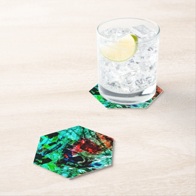 Porta-copo De Papel Bright blue abstract paper coaster.Dazzling sea   (Insitu)