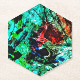 Porta-copo De Papel Bright blue abstract paper coaster.Dazzling sea  