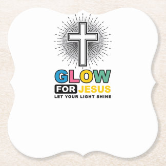 Porta-copo De Papel Brilhe Para Jesus Camisa Cristã Cruz Luz Design_