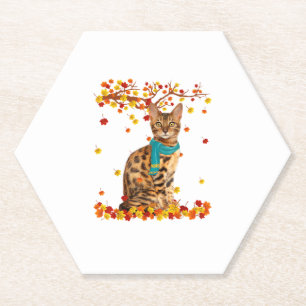 Porta-copo De Papel Brincadeiras de Ação de Graças Autumn Cat Dons