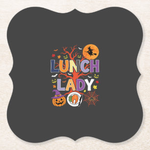Porta-copo De Papel Bruxa da Cozinha da Senhora do Almoço de Halloween