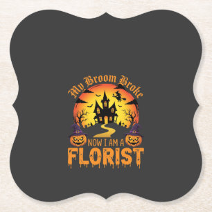 Porta-copo De Papel Bruxa Florista Meu Vassoura Quebrou Halloween