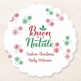 Porta-copo De Papel Buon Natale Italiana Felry Christmas