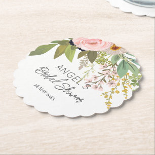 Porta-copo De Papel Buquê Floral Jardim de Primavera para Chá de Noiva