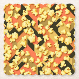 Porta-copo De Papel Buttered Popcorn Camouflage Art Coaster Set