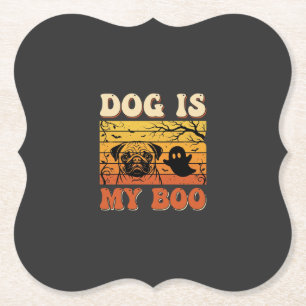 Porta-copo De Papel Cachorro de Halloween é meu Pug Fantasma Boo Desig