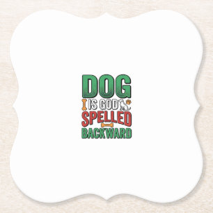 Porta-copo De Papel Cachorro é Deus Escrito ao Contrário Camisa de Ama