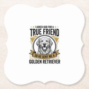 Porta-copo De Papel Cachorro Golden Retriever Verdadeiro Amigo Vintage