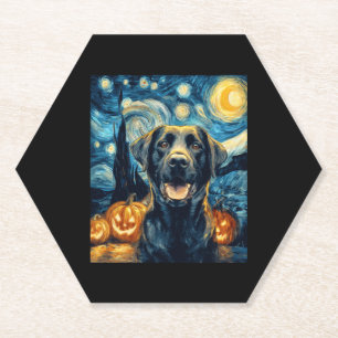Porta-copo De Papel Cachorro Negro-Bonito Labrador Cachorro Halloween