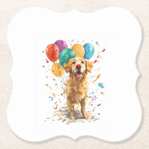 Porta-copo De Papel Cachorro Palhaço Retriever � Cão de Circo com Balõ