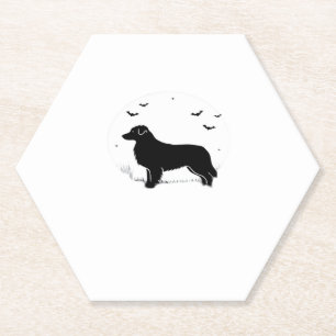 Porta-copo De Papel Cachorro-pastor australiano � lua de Halloween Sil
