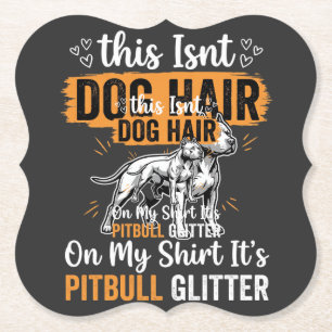Porta-copo De Papel Cachorro Pitbull Cabelo Brilho Cachorro Engraçado