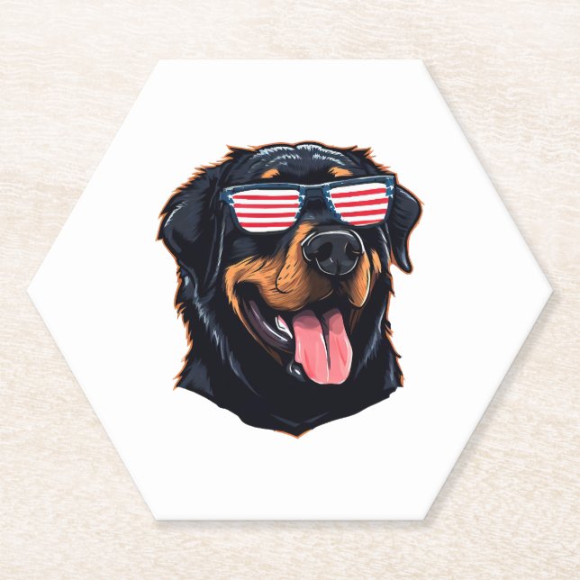 Porta-copo De Papel Cachorro Rottweiler (Frente)