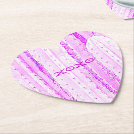 Porta-copo De Papel Cactus cor-de-rosa Saguaro XOXO Coração Ama Rapida