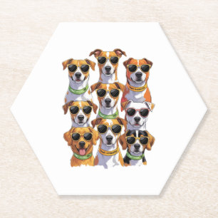 Porta-copo De Papel Cães de óculos de sol Patas Hidradas