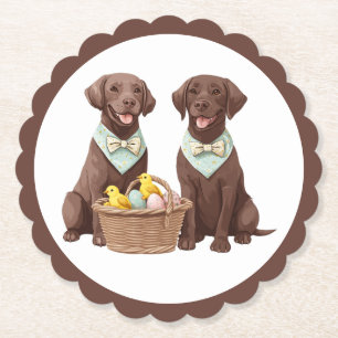 Porta-copo De Papel Cães de páscoa de chocolate Labrador