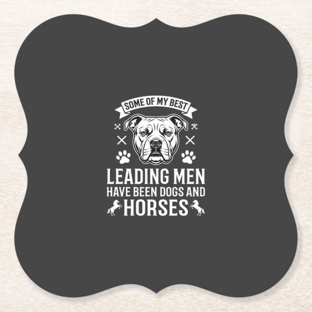 Porta-copo De Papel Cães E Cavalos Liderando Homens (Frente)