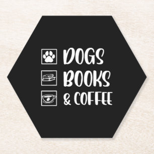 Porta-copo De Papel Cães Livros Café Cachorro Engraçado