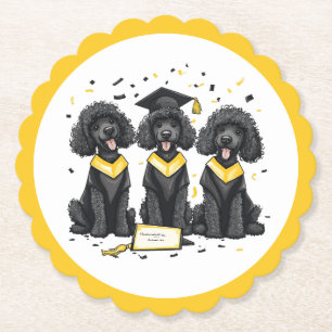 Porta-copo De Papel Cães Poodle Padrão De Graduação
