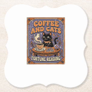 Porta-copo De Papel Café E Gatos Gato Folhas De Chá Café Leitura Da So