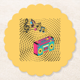 Porta-copo De Papel Caixa de expansão de áudio retroativa.