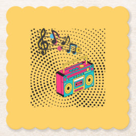 Porta-copo De Papel Caixa de expansão de áudio retroativa.