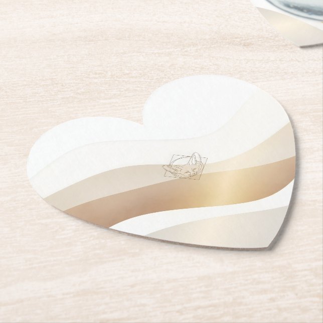 Porta-copo De Papel Calm Desert Waves com Fennec Essence | Se Mínimo (Angular)