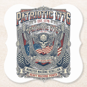 Porta-copo De Papel Caminhão Monstro Patriótico 1776 Crânio Off Road C