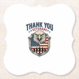 Porta-copo De Papel Camisa Águia Patriótica Escudo de Veteranos de Agr