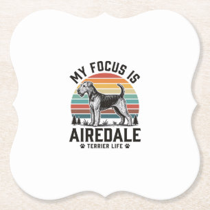 Porta-copo De Papel Camisa Airedale Terrier Amante de Cachorro Vintage