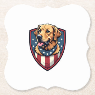 Porta-copo De Papel Camisa com Gravação de Cachorro Patriótico Pai Ret