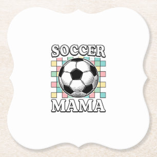 Porta-copo De Papel Camisa com Gravação de Mãe de Futebol Antigo Desig