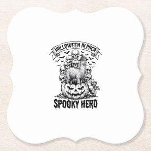 Porta-copo De Papel Camisa de Alpaca Halloween Desenho de Caveira Abób