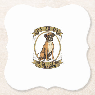 Porta-copo De Papel Camisa de Amante de Cachorro Boxer com Gravação Vi