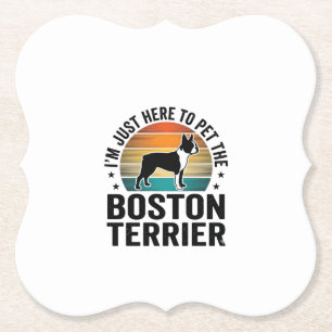 Porta-copo De Papel Camisa de Amante de Pet Vintage Boston Terrier Des