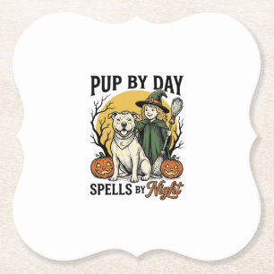 Porta-copo De Papel Camisa de Bruxa de Cachorro de Halloween Gravura V