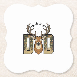 Porta-copo De Papel Camisa de caça ao veado Pai Camo Buck Vector Desig