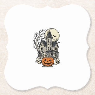Porta-copo De Papel Camisa de Casa Assombrada Gravura Vintage Hallowee