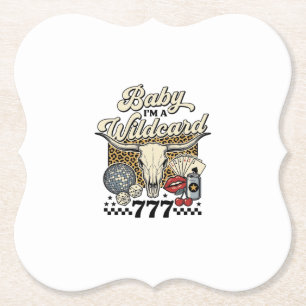 Porta-copo De Papel Camisa de cassino ocidental vintage Baby Im a Wild