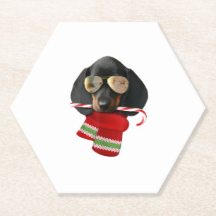 Porta-copo De Papel Camisa de Dachshund Bonito presente de Natal Dog A