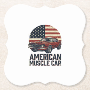 Porta-copo De Papel Camisa de Design de Bandeira Vintage de Carro Musc
