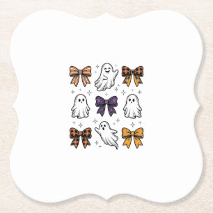 Porta-copo De Papel Camisa de Fantasmas e Laços de Halloween Vintage D