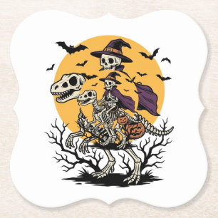 Porta-copo De Papel Camisa de Halloween de Dinossauro Esqueleto Vintag