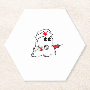 Porta-copo De Papel Camisa de halloween de enfermeira de dois tripulan