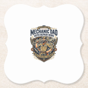 Porta-copo De Papel Camisa de Mecânico do Dia do Pai Pai Engraçado Pre